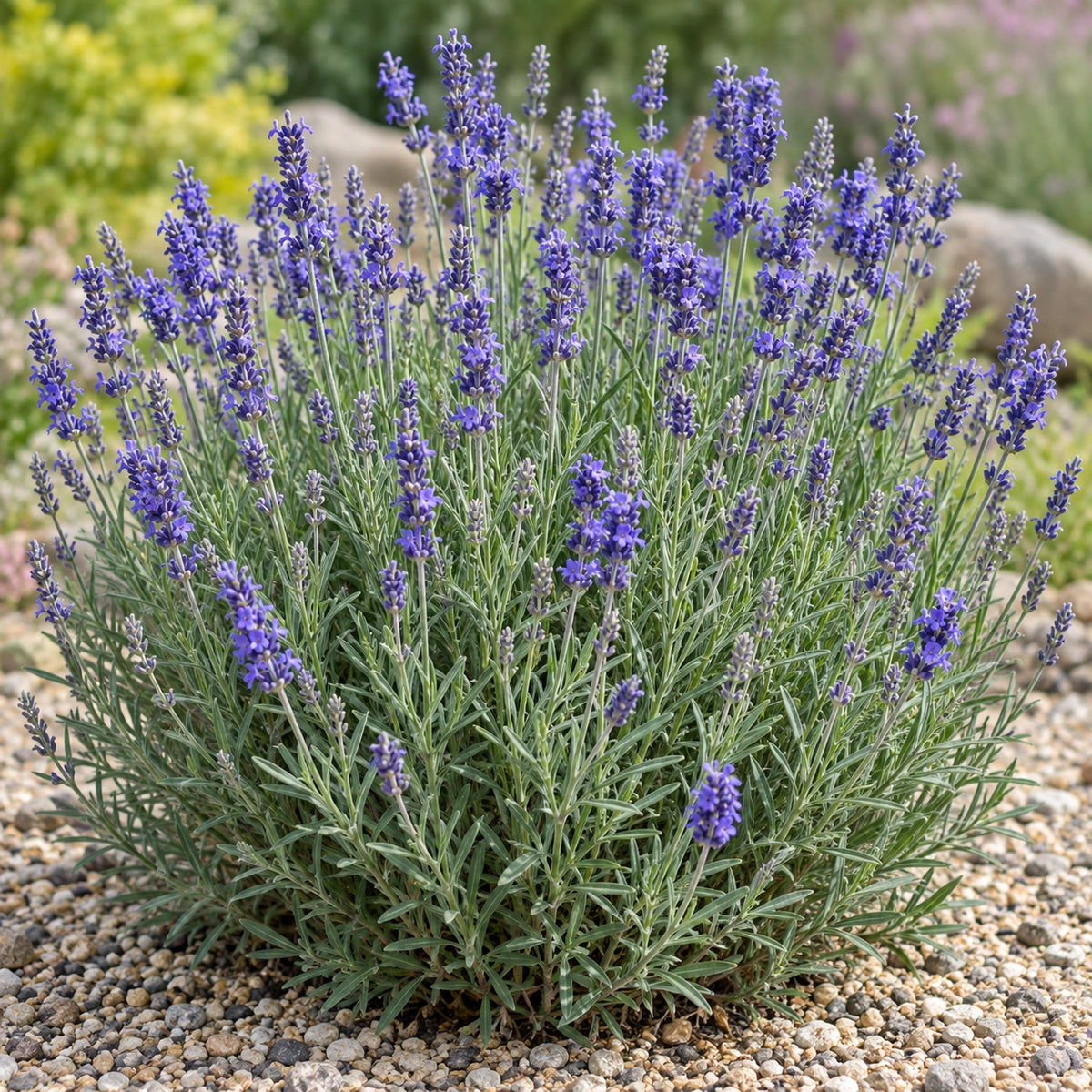 AI-generated illustration of mature LAAZ0001 Lavender in bloom; not the size supplied.