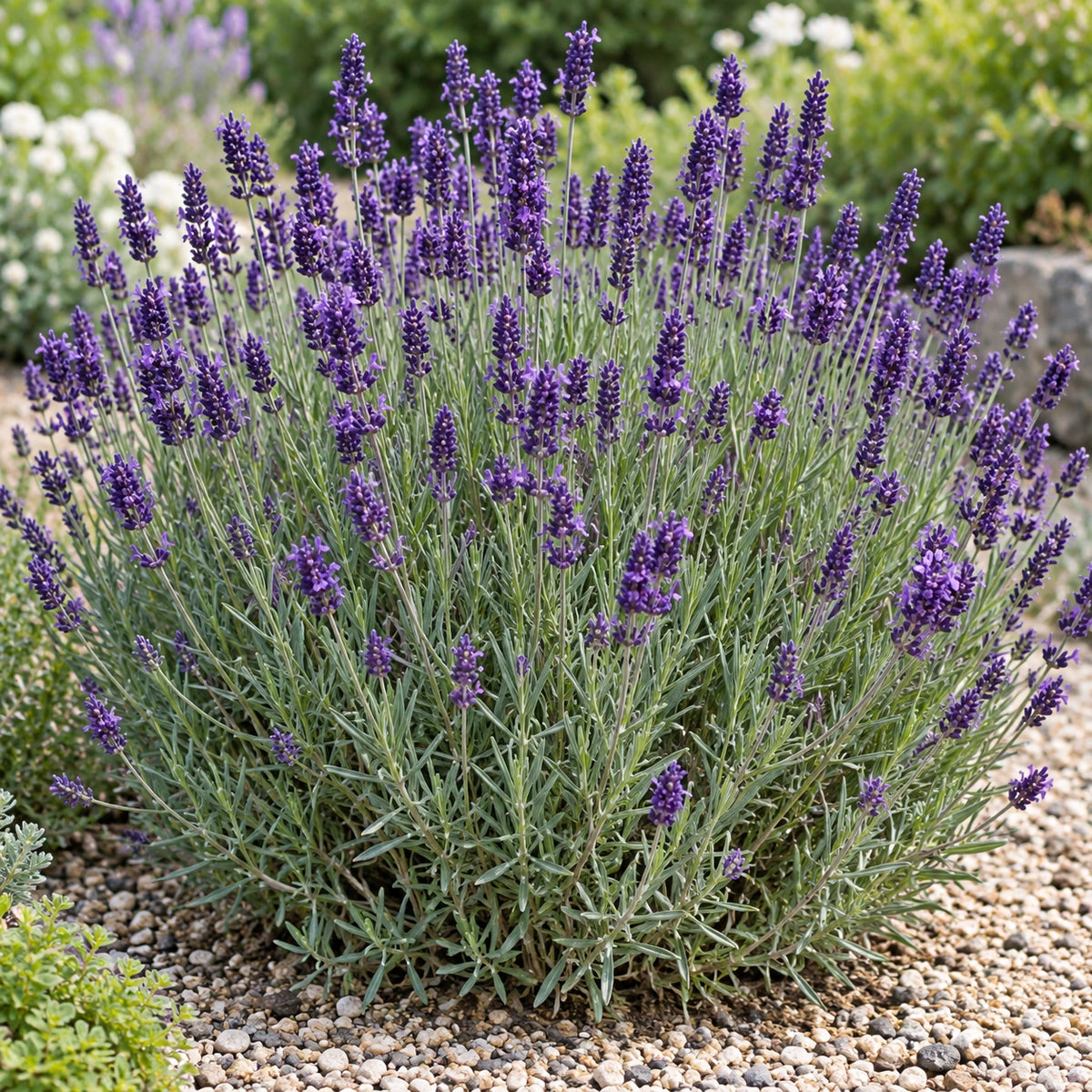 AI-generated illustration of mature Miss Dawnderry Lavender in bloom; not the size supplied.