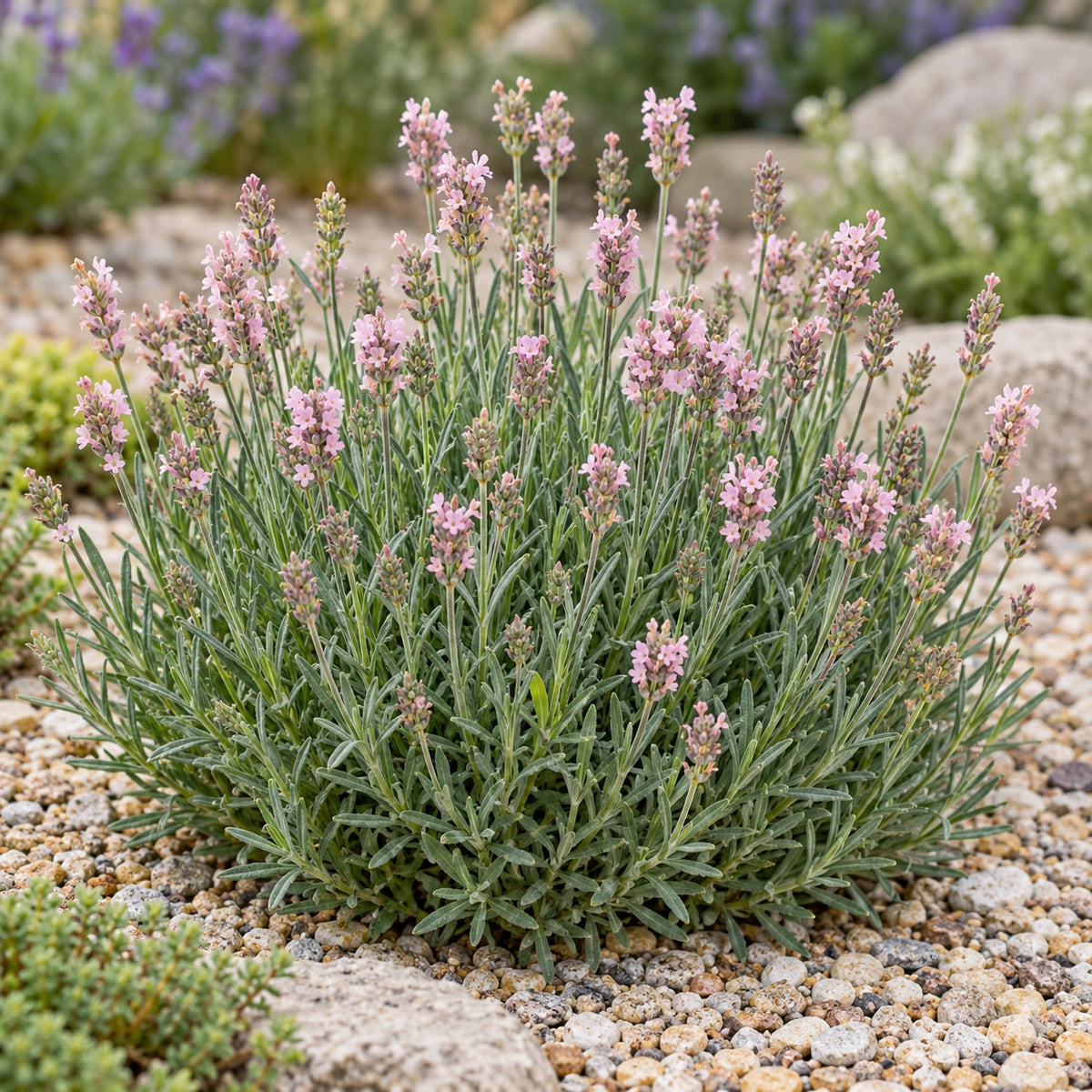 AI-generated illustration of mature Lady Ann Lavender in bloom; not the size supplied.