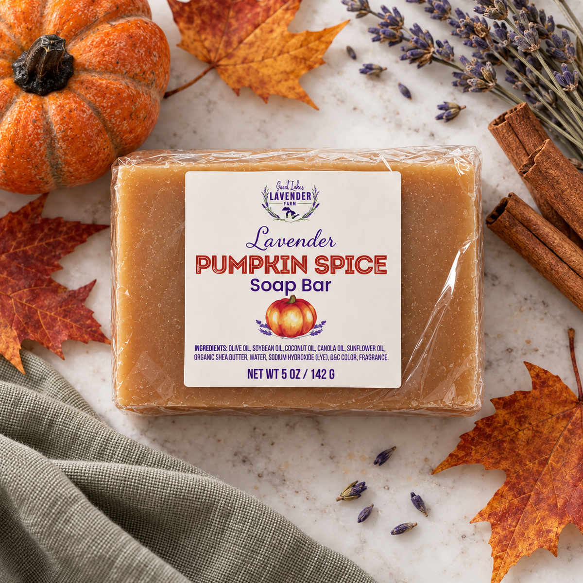 Lavender Pumpkin Spice Bar Soap