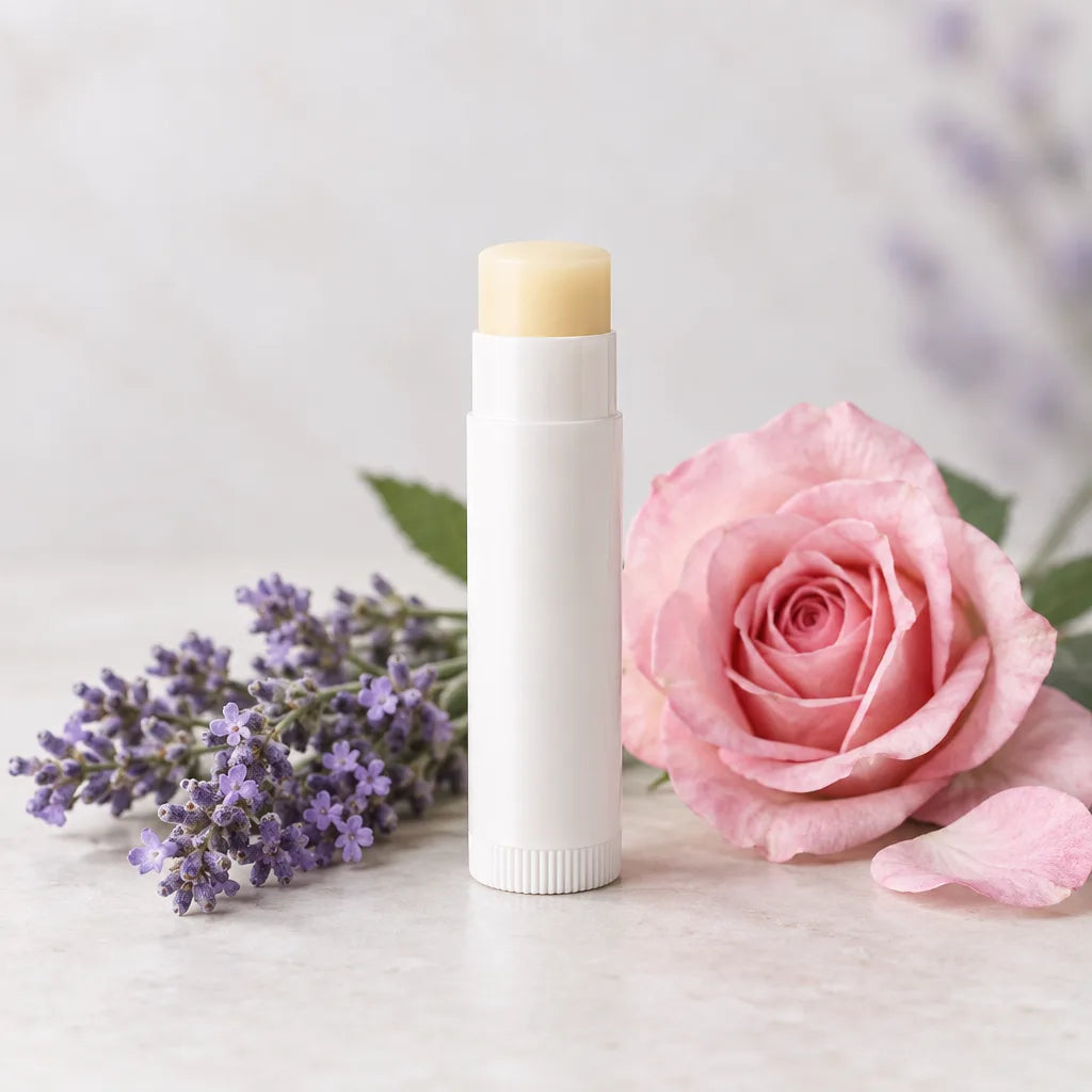 Illustration of Lavender Rose Lip Balm