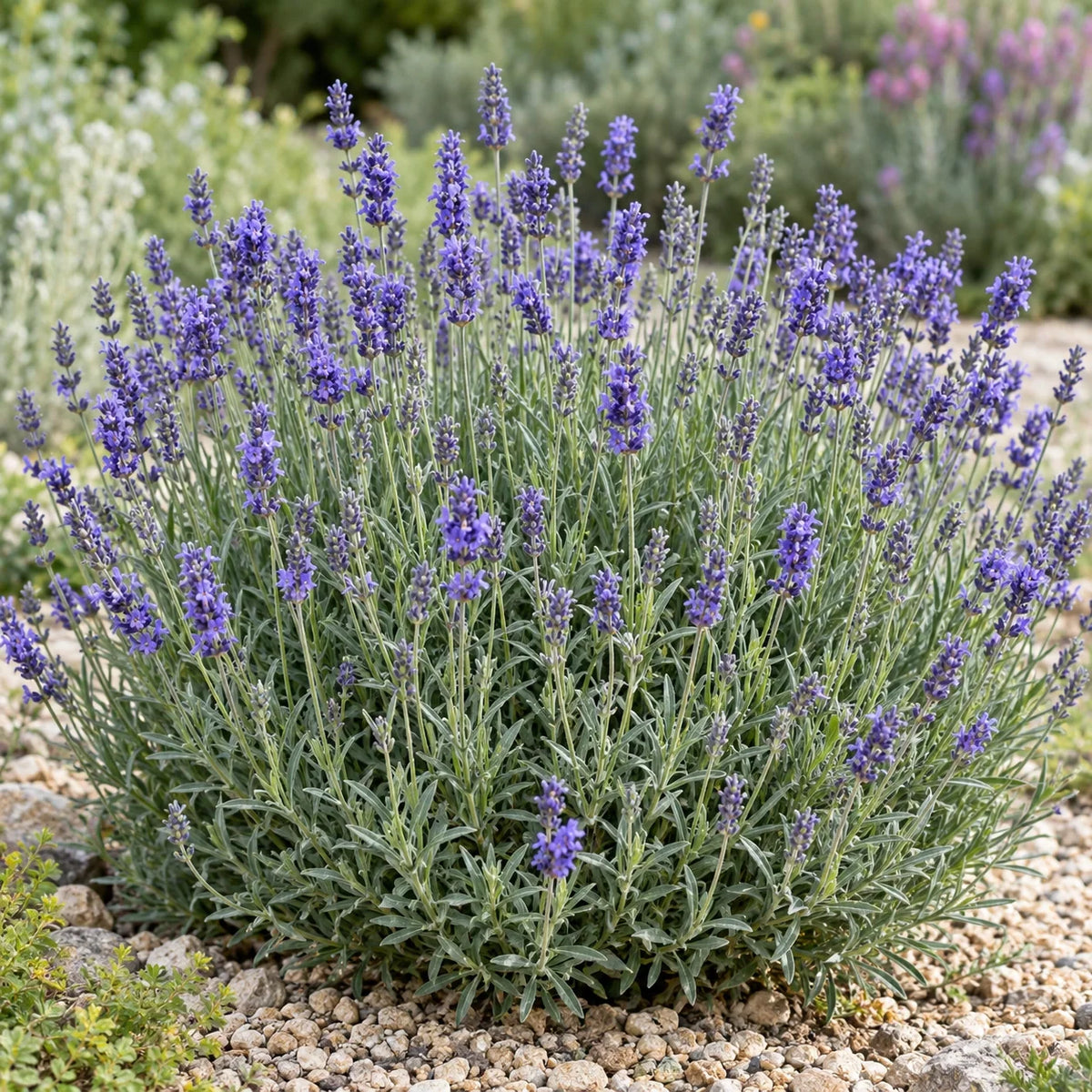 Riez Lavender: Sky-Blue Heads on an Early English Lavender