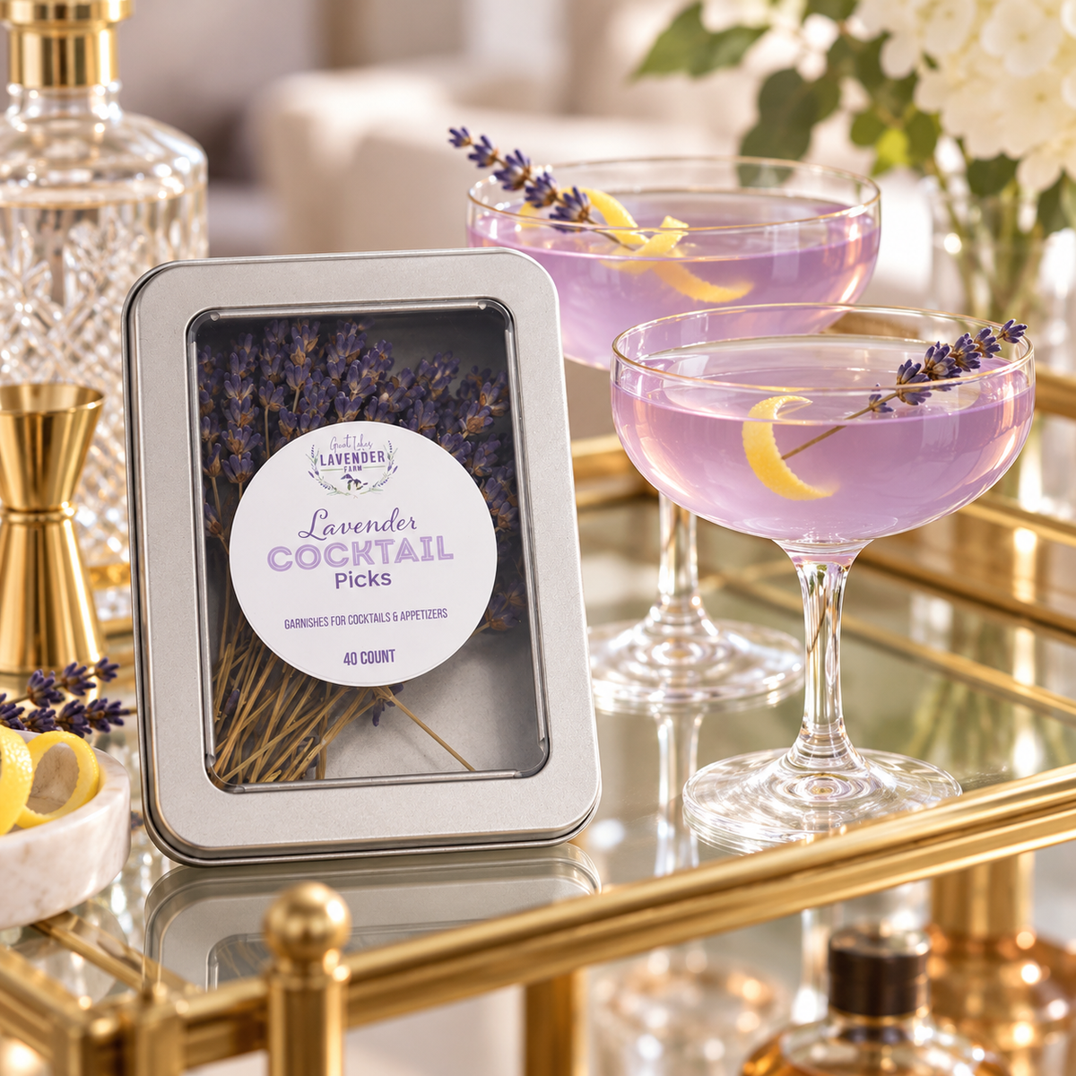Lavender Cocktail Picks: The Prettiest Garnish at the Party