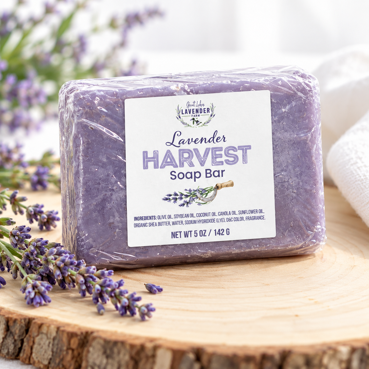 Lavender Harvest Bar Soap: Autumn on the Farm in a 5 oz Bar