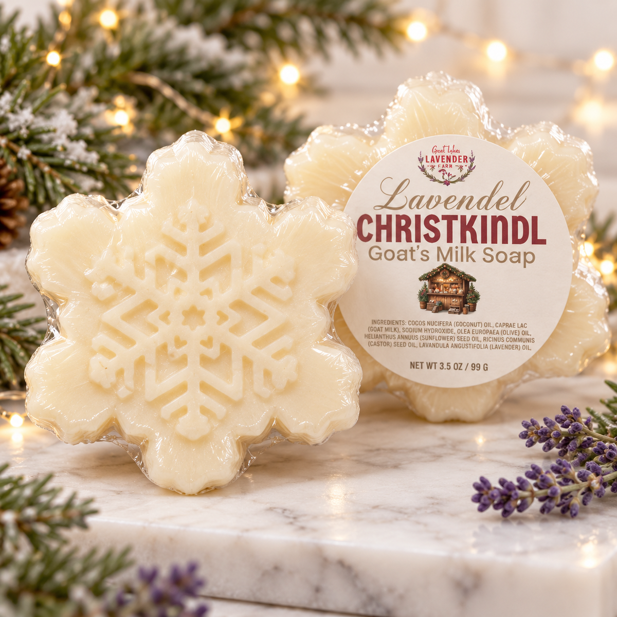 Christkindl Goat's Milk Soap: A Snowflake Bar for the Holidays