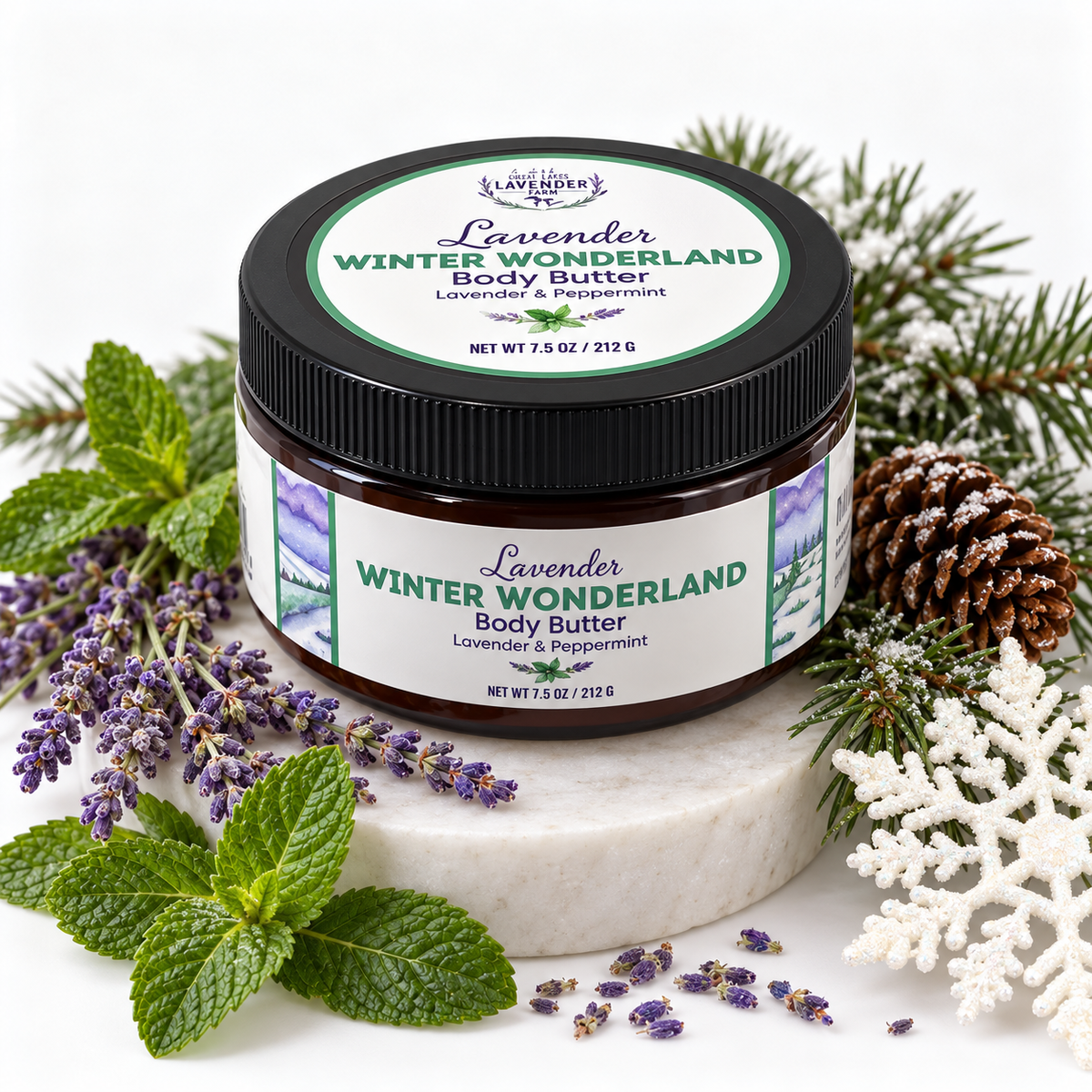 Winter Wonderland Body Butter: Lavender and Peppermint for Cold Days