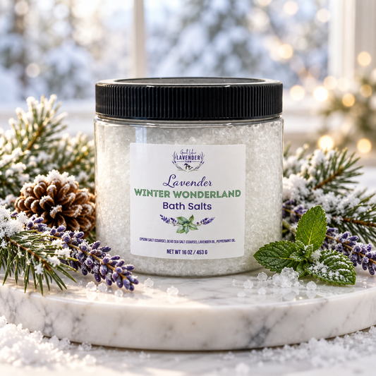 Winter Wonderland Bath Salts: Epsom, Dead Sea Salt and Peppermint