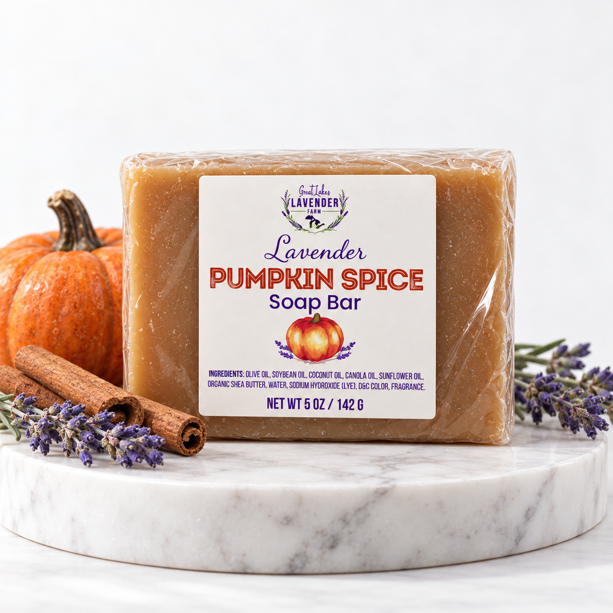 Lavender Pumpkin Spice Bar Soap: Sweater Weather, Lathered Up