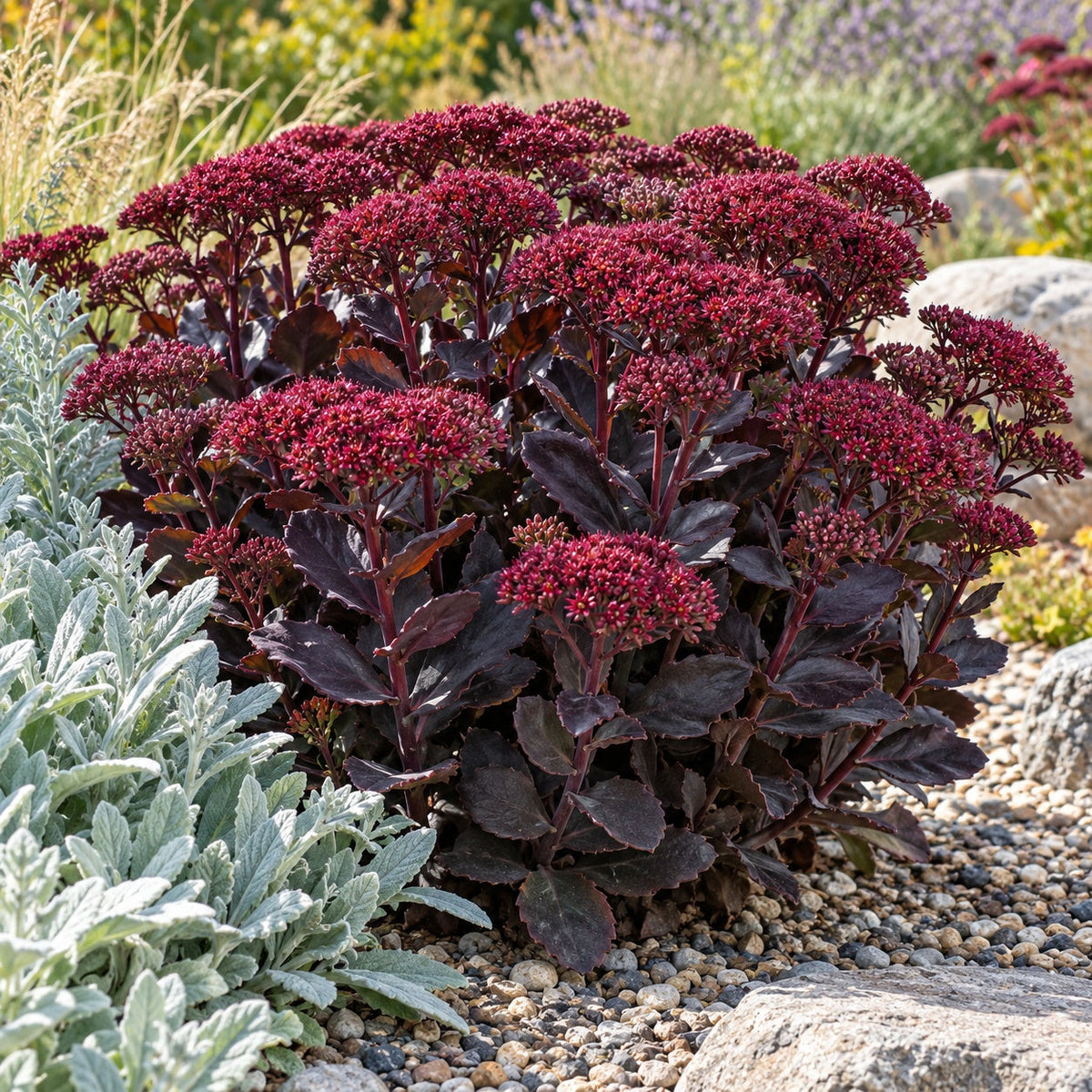 After Dark Stonecrop: Near-Black Leaves and Garnet Fall Flowers