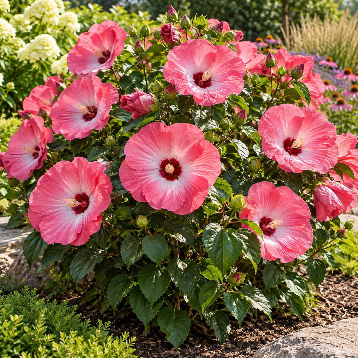 Airbrush Effect Hardy Hibiscus: Dinner-Plate Blooms for Late Summer