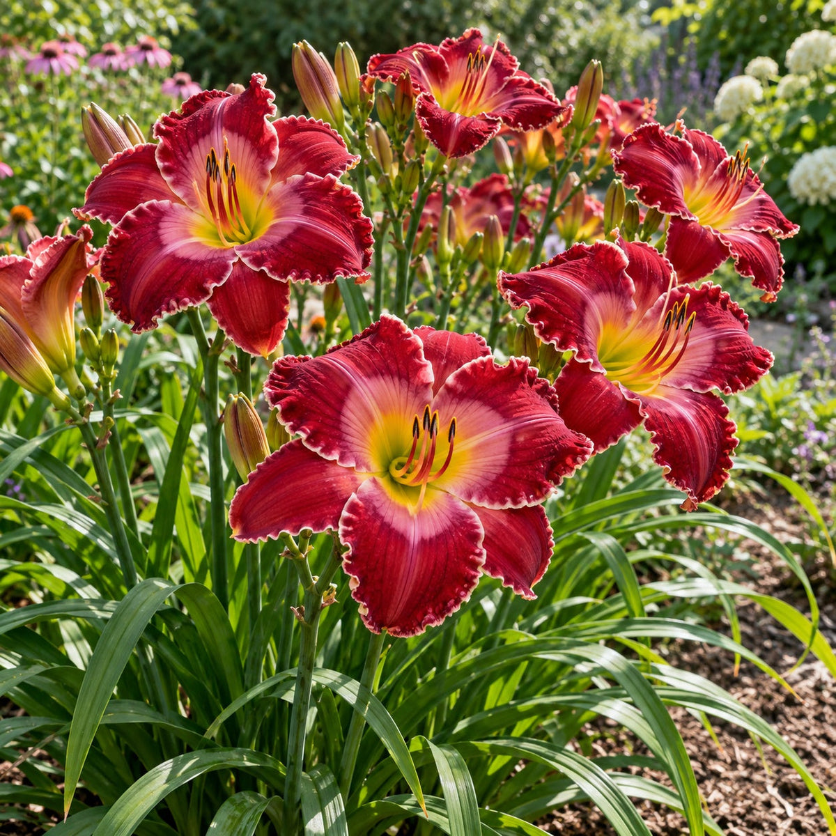 Blood Sweat and Tears Daylily: Raspberry Red Built for Cold Winters