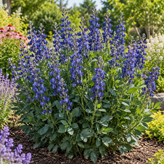 Blueberry Sundae False Indigo: Deep Blue Spikes Before Lavender