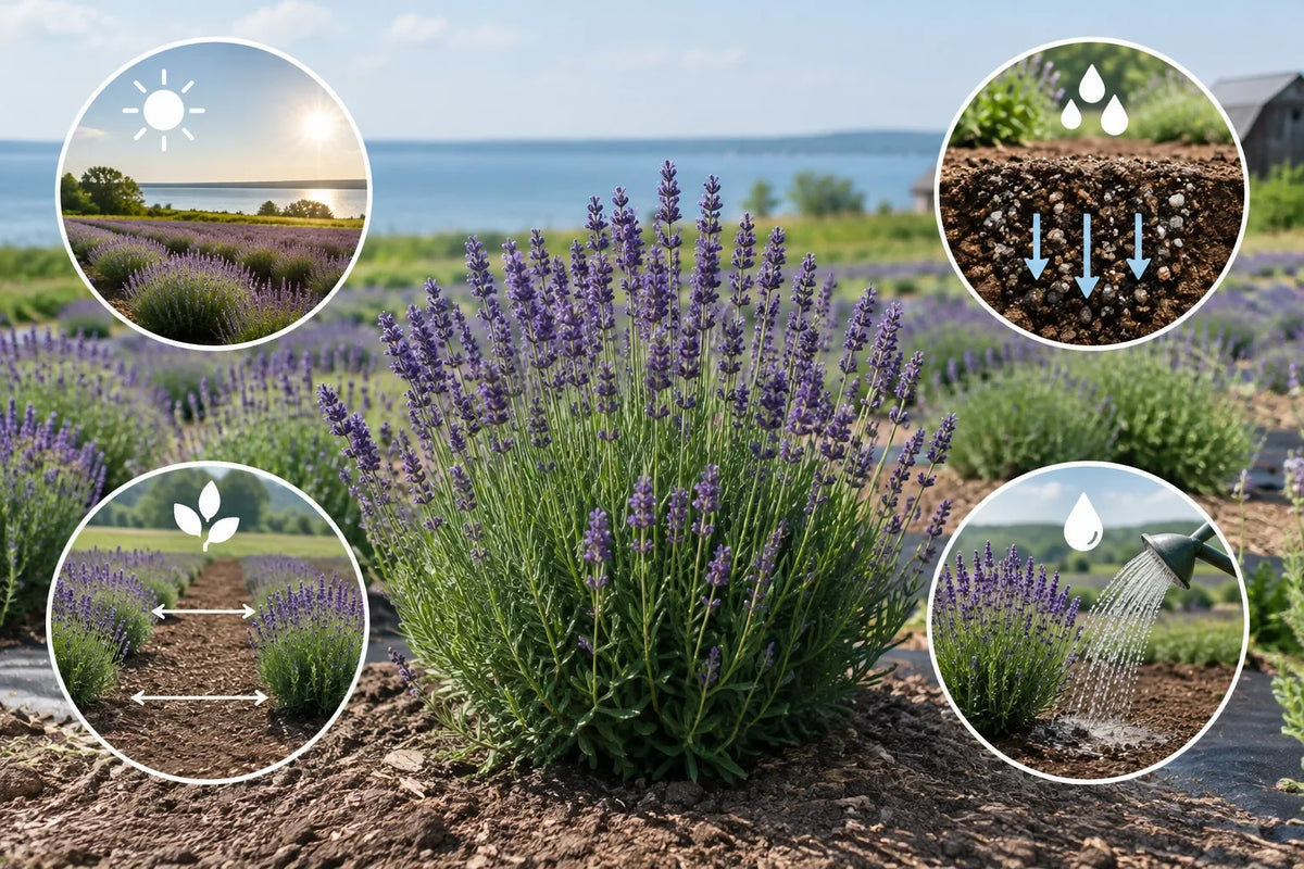 Diagram illustrating best practices for growing Lavandula grosso