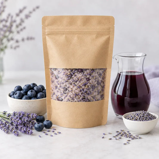Lavender Blueberry Simple Syrup Kit: Fruity Syrup from Your Stovetop