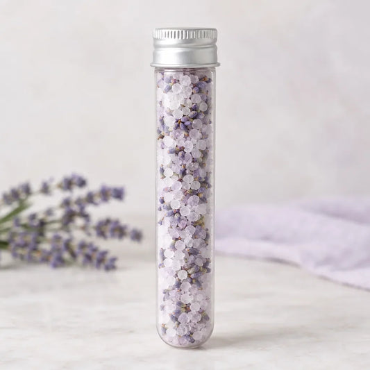 Lavender Fields Bath Salts Tube: One Soak, Easy to Share