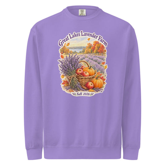 Apples, Pumpkins & Lavender Crewneck: A Cozy Fall Layer