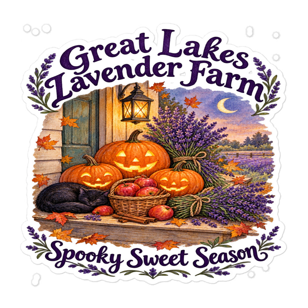 Lantern Porch Lavender Sticker: A Pocket-Size Halloween Porch