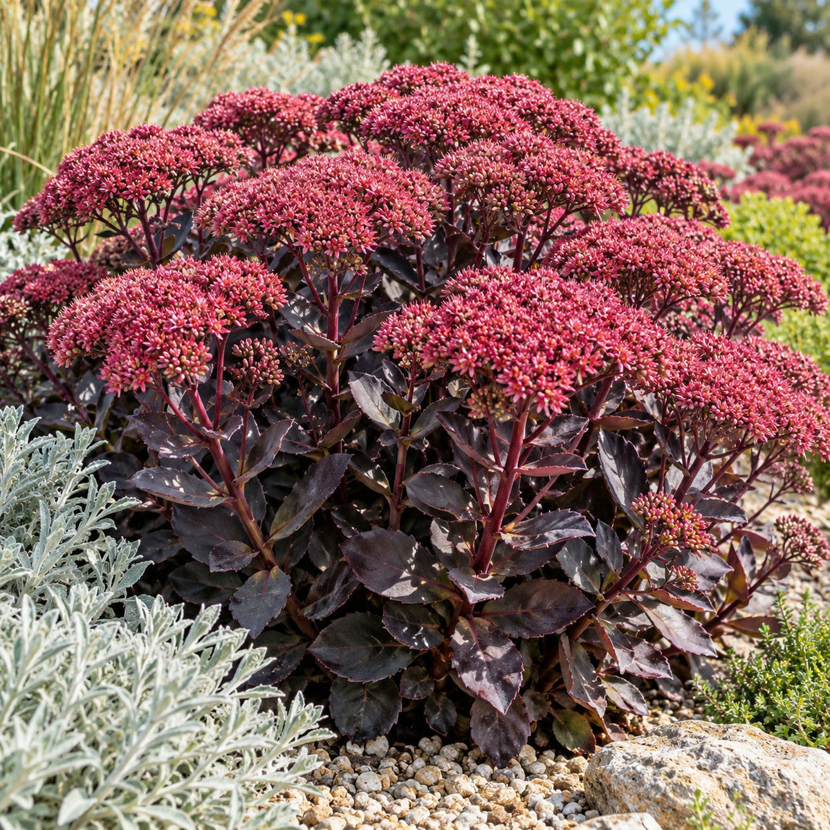 Midnight Velvet Stonecrop: A Dark Dome for the Late Lavender Bed
