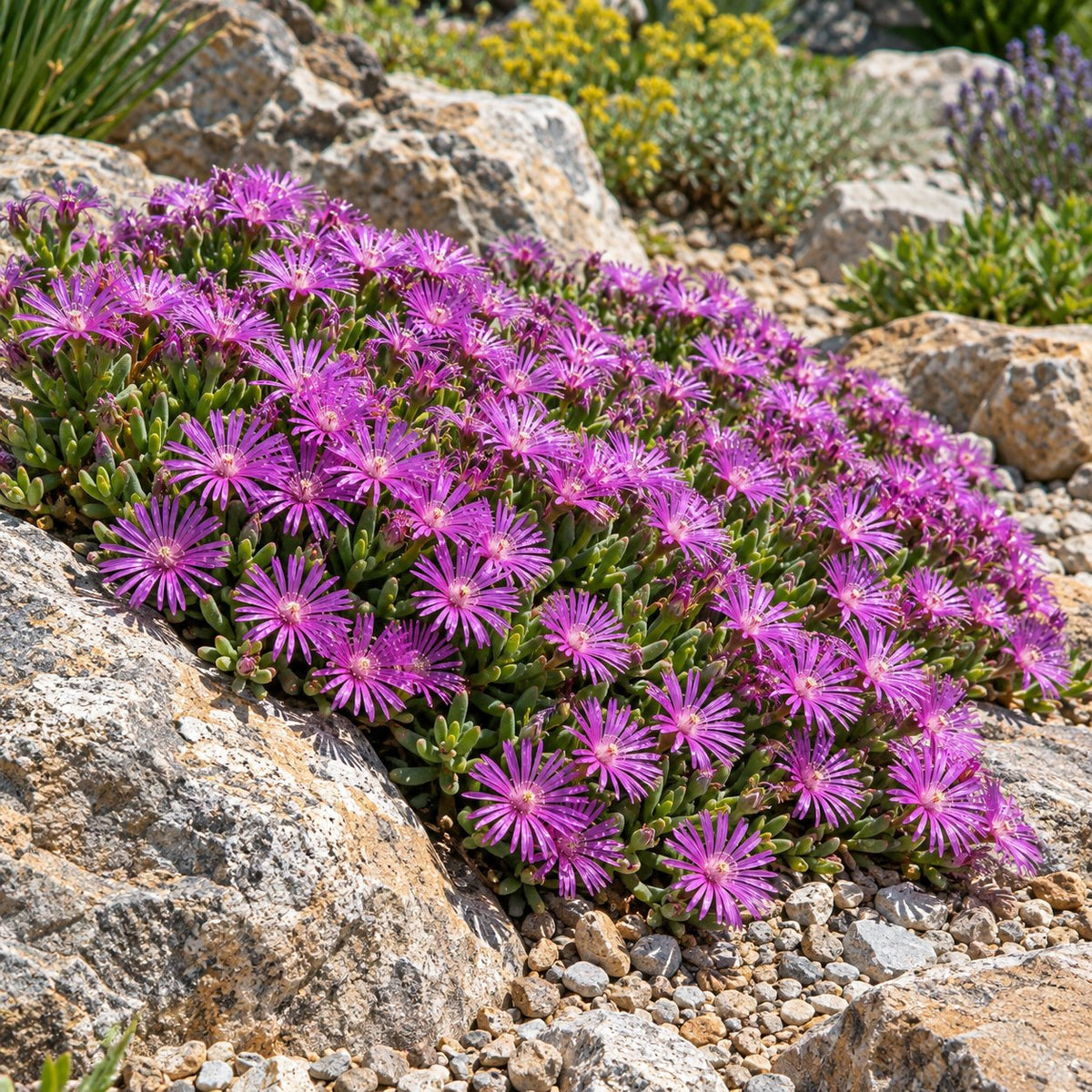 Orchid Flash Ice Plant: A Spidery Pink Carpet at Lavender's Feet