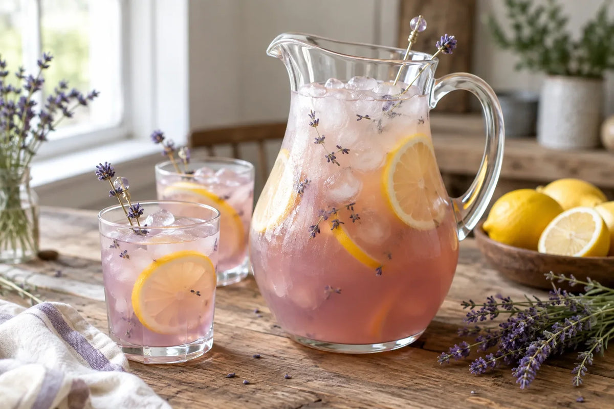 Half & Half Lavender Porch Pitcher: the finished dish (AI-generated food photo)