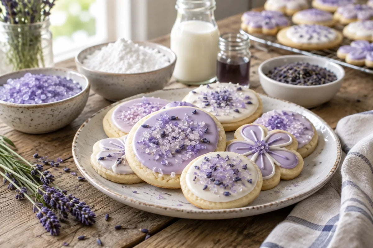 Lavender Sugar Cookie Decorating Party: the finished dish (AI-generated food photo)