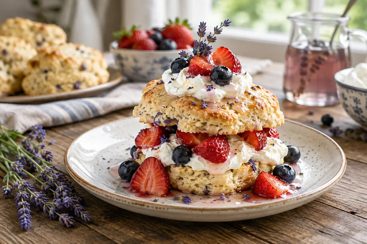 Lemon Scone Strawberry Shortcakes: the finished dish (AI-generated food photo)