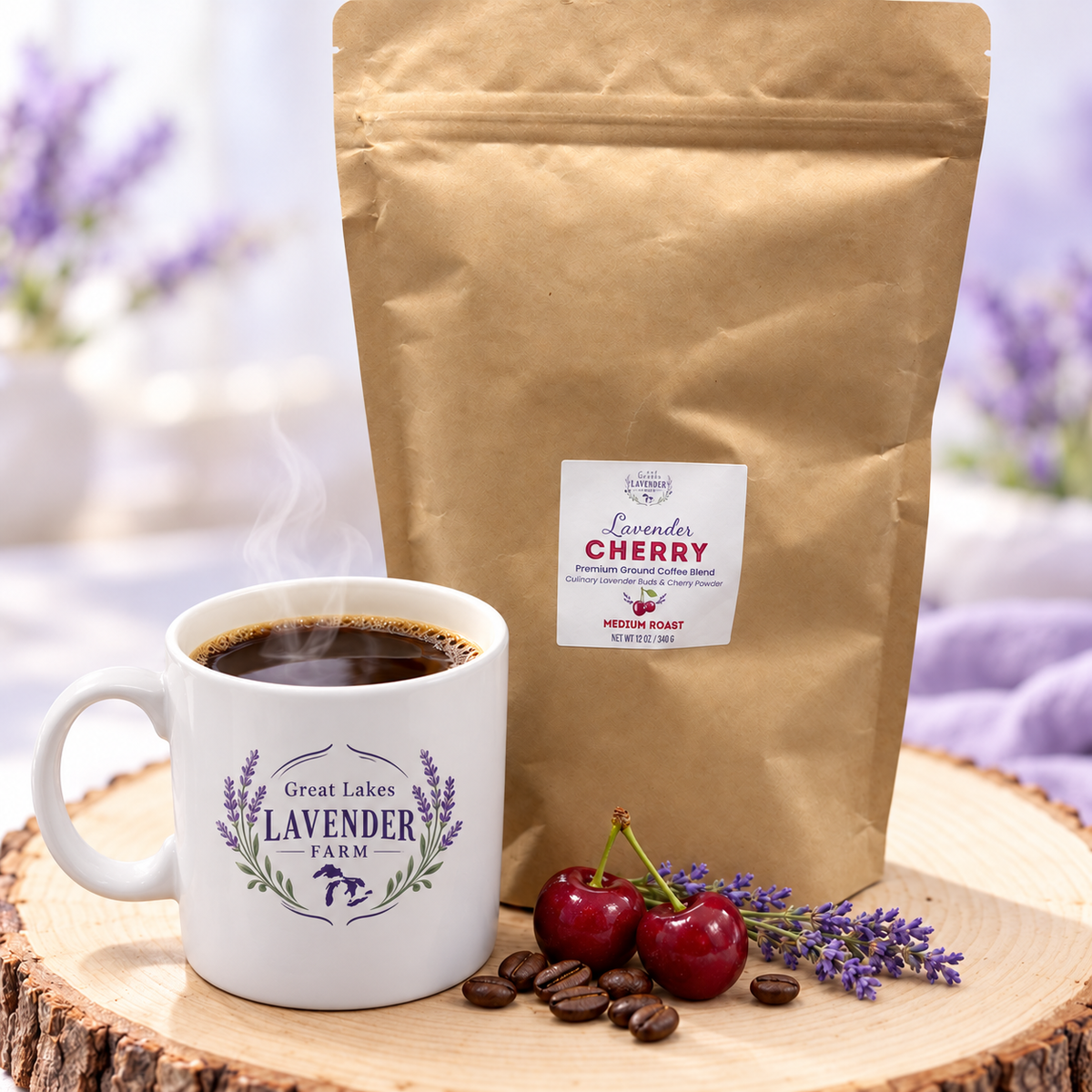 Lavender Cherry Ground Coffee
