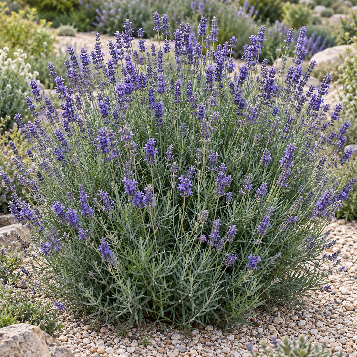 AI-generated illustration of mature Anniversary Bouquet Lavender in bloom; not the size supplied.