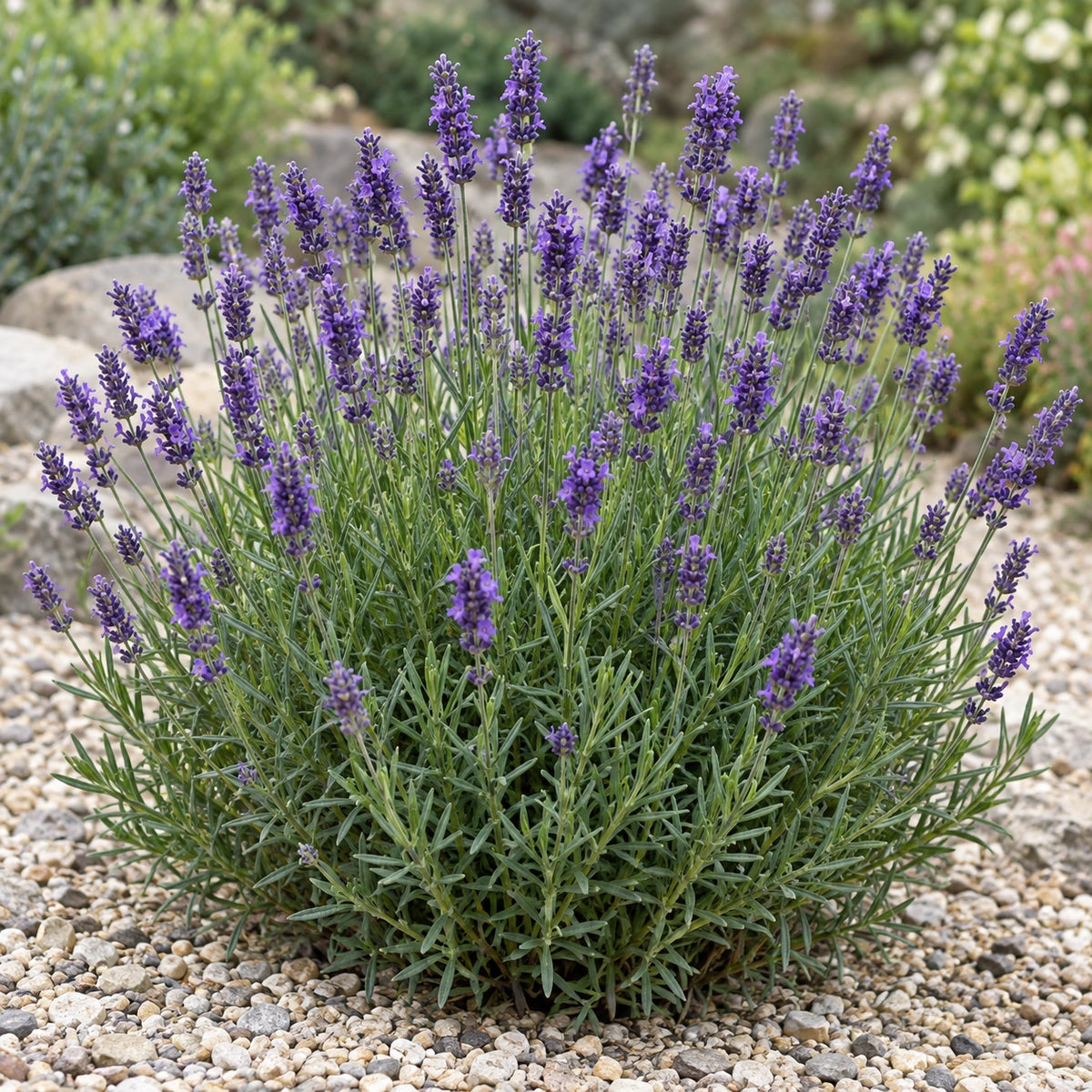 AI-generated illustration of mature Dolavladivivi Lavender in bloom; not the size supplied.