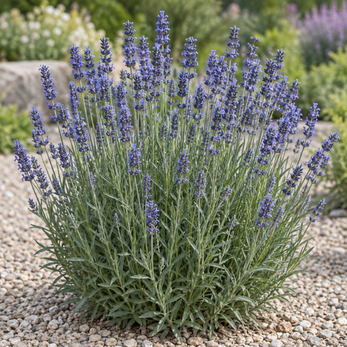 AI-generated illustration of mature Vintro Forte Blue Lavender in bloom; not the size supplied.