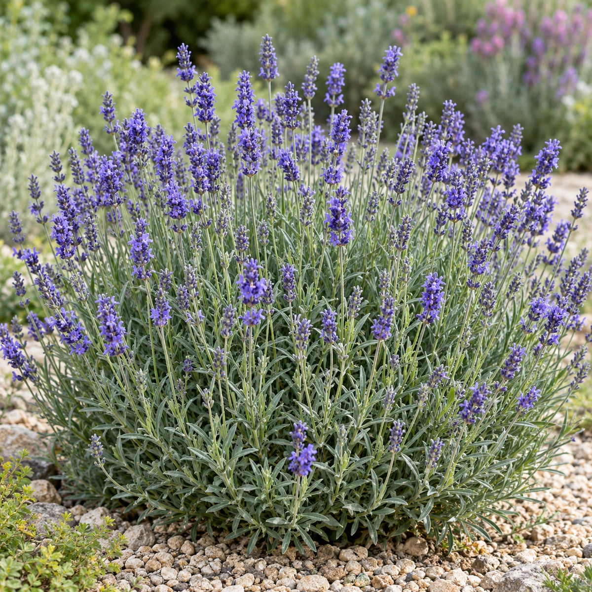 AI-generated illustration of mature Riez Lavender in bloom; not the size supplied.
