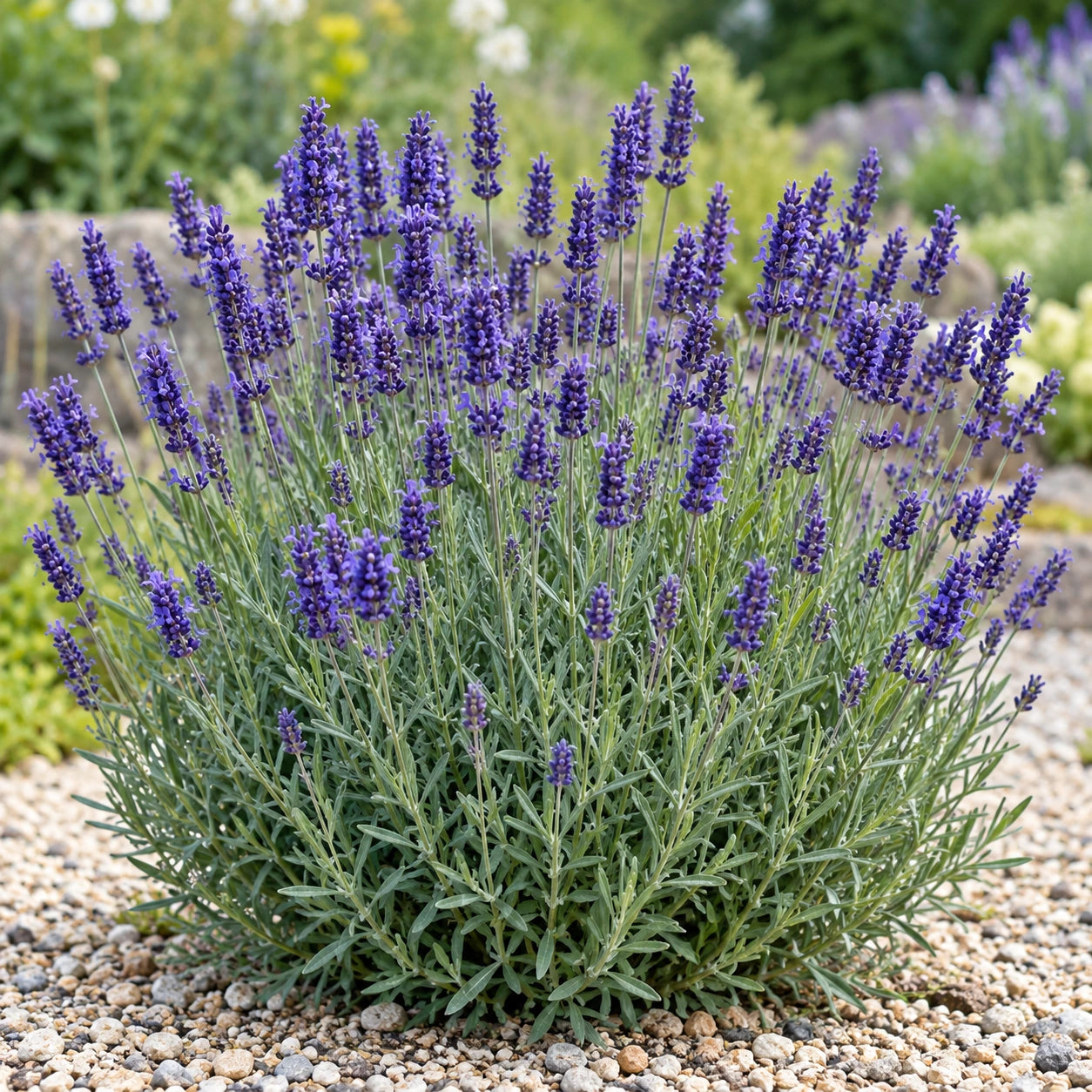 AI-generated illustration of mature Purple Treasure Lavender in bloom; not the size supplied.