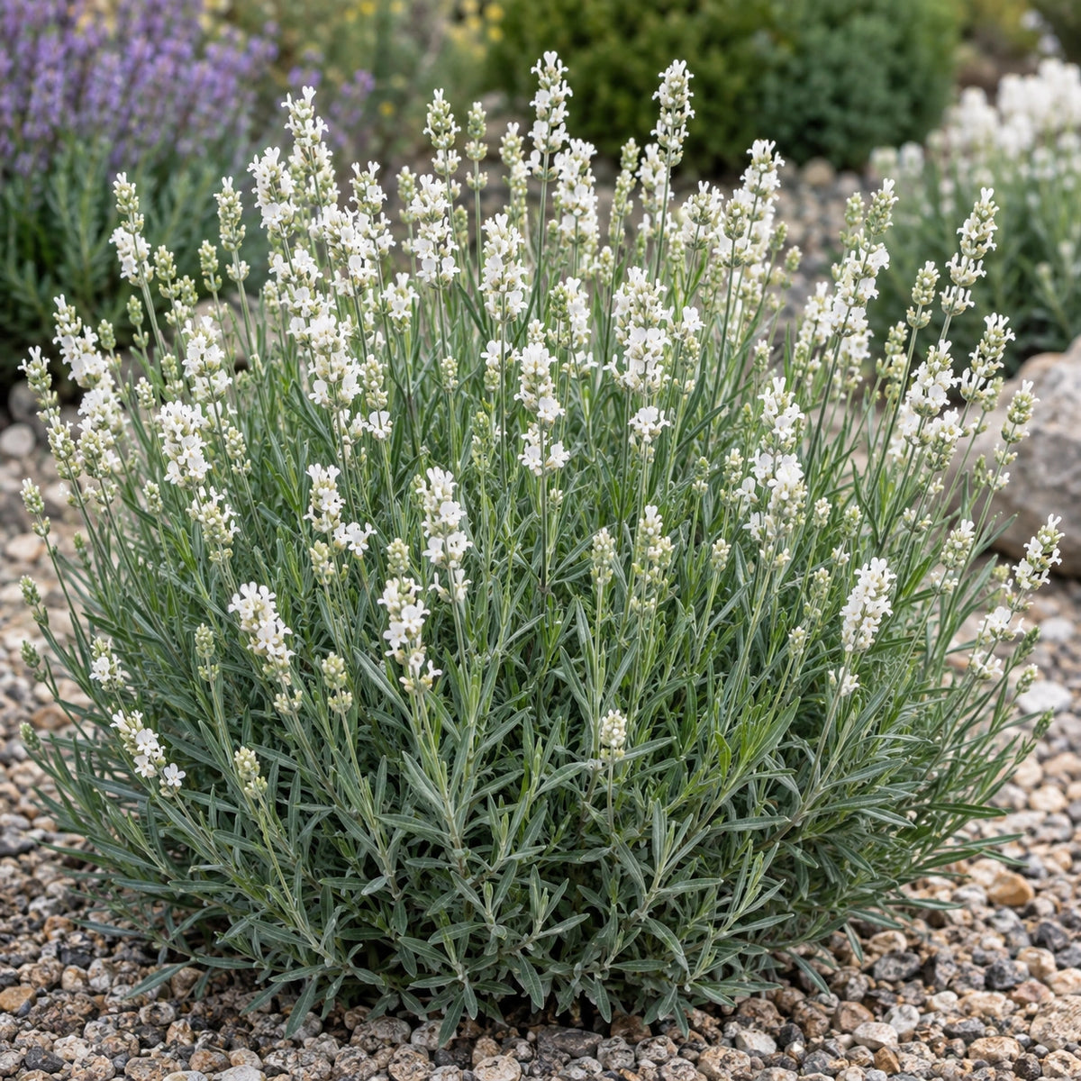 AI-generated illustration of mature Purity Lavender in bloom; not the size supplied.