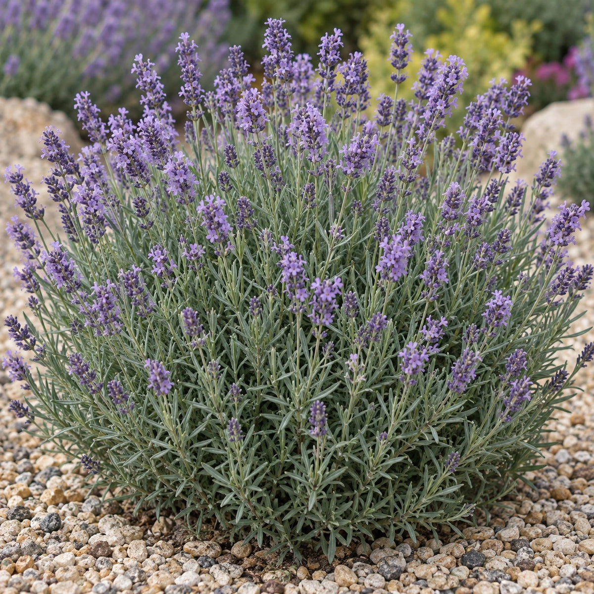 AI-generated illustration of mature KERBEELIGHT Lavender in bloom; not the size supplied.