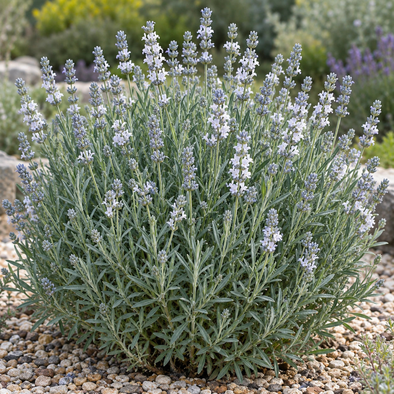 AI-generated illustration of mature Blue Ice Lavender in bloom; not the size supplied.