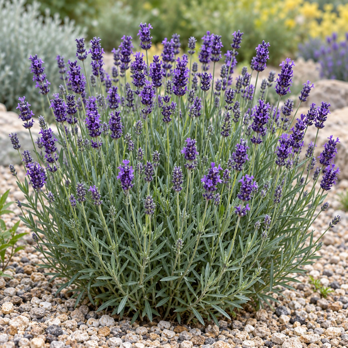 AI-generated illustration of mature sako1638 Lavender in bloom; not the size supplied.