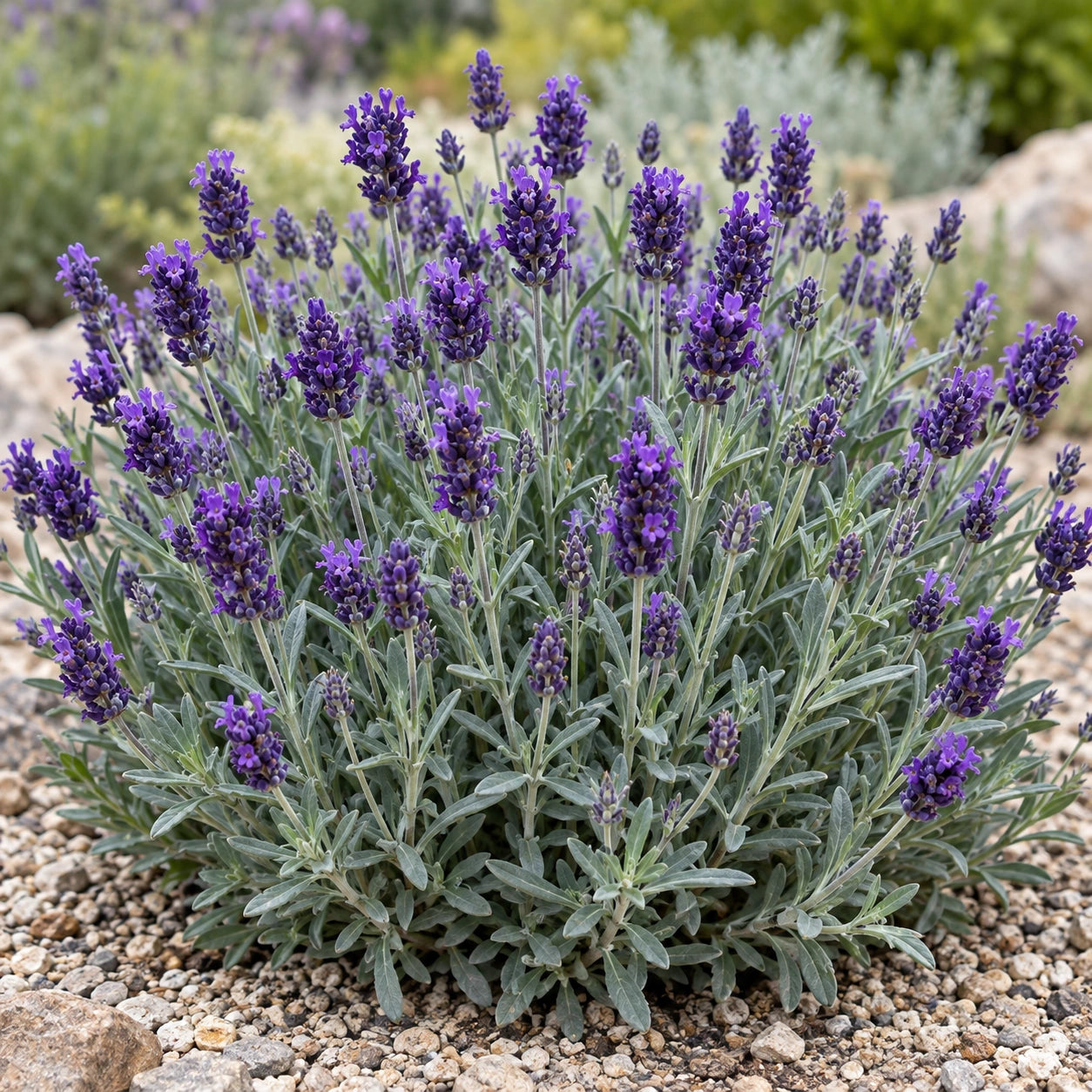AI-generated illustration of mature RUYLAA1701 Lavender in bloom; not the size supplied.