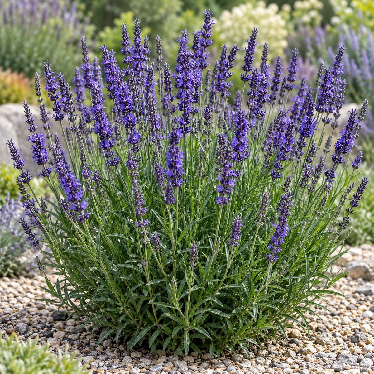 AI-generated illustration of mature LAAZ0014 Lavender in bloom; not the size supplied.