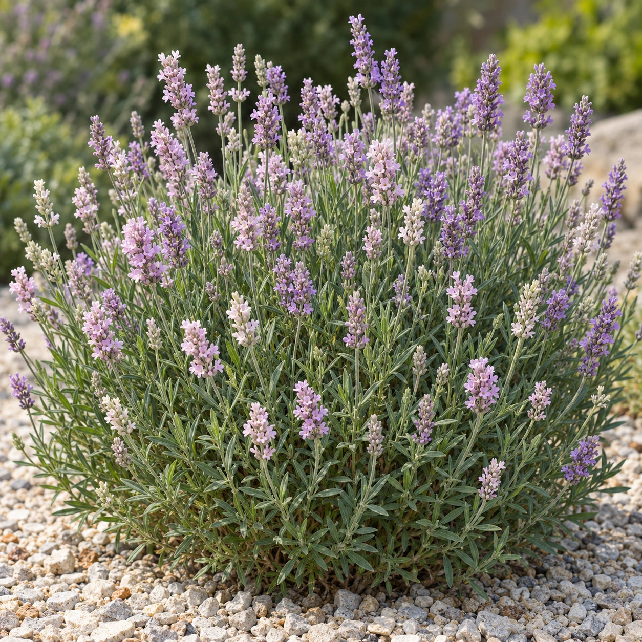 AI-generated illustration of mature ARKEZIE Lavender in bloom; not the size supplied.