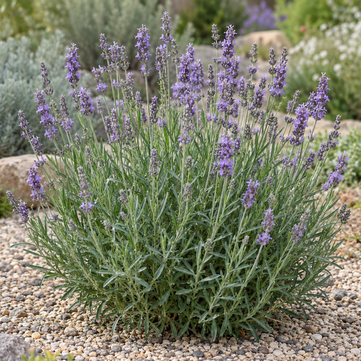 AI-generated illustration of mature Spike Lavender in bloom; not the size supplied.