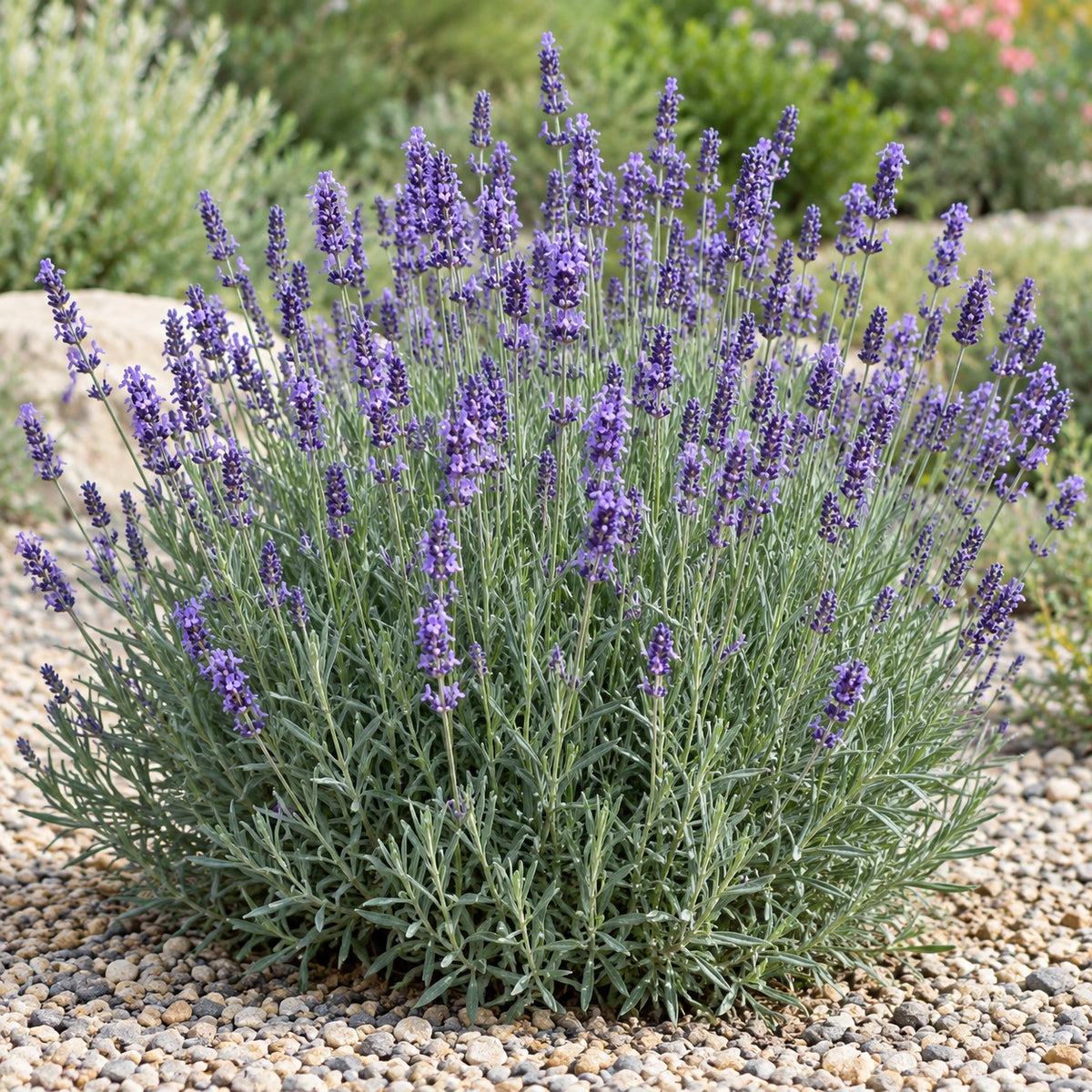 AI-generated illustration of mature Brabant Lust Lavender in bloom; not the size supplied.