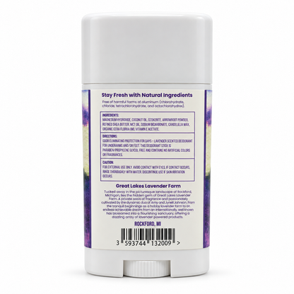 Lavender Breeze Deodorant - 2.75 oz - Great Lakes Lavender Farm