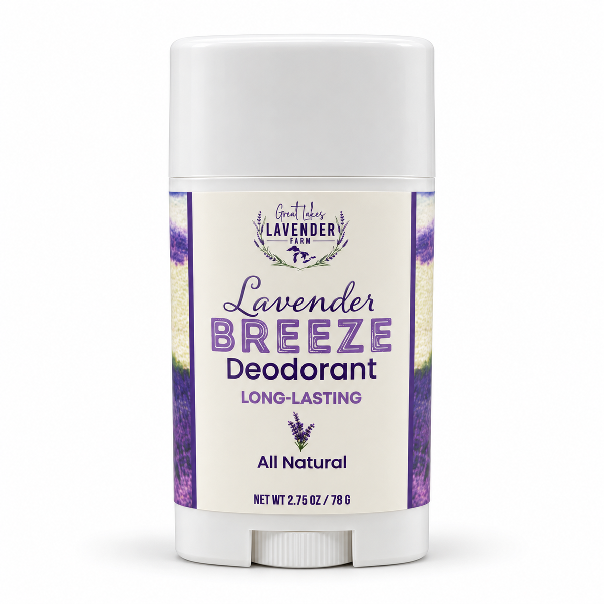 Lavender Breeze Deodorant - 2.75 oz - Great Lakes Lavender Farm