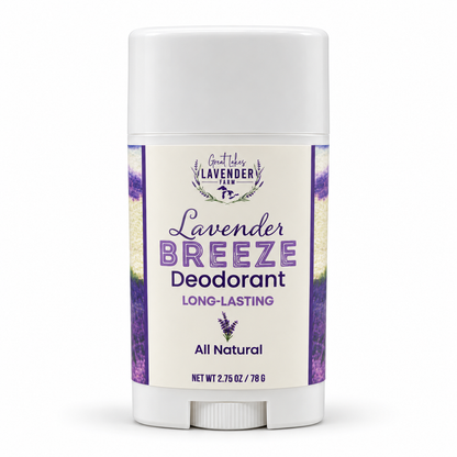 Lavender Breeze Deodorant - 2.75 oz - Great Lakes Lavender Farm