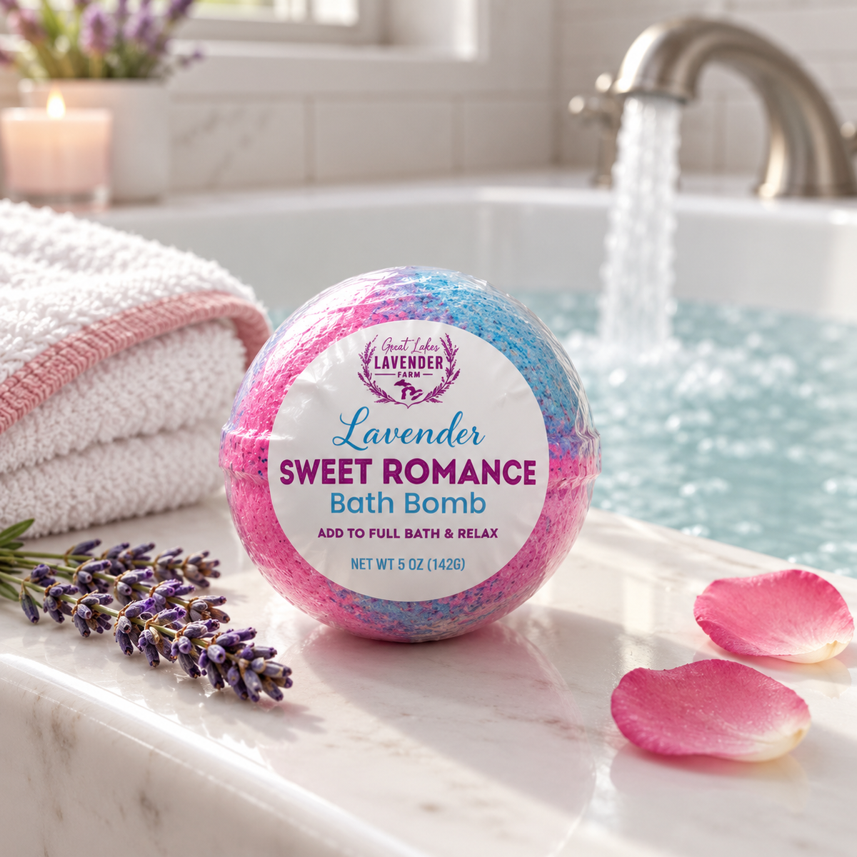 Lavender Sweet Romance Bath Bomb