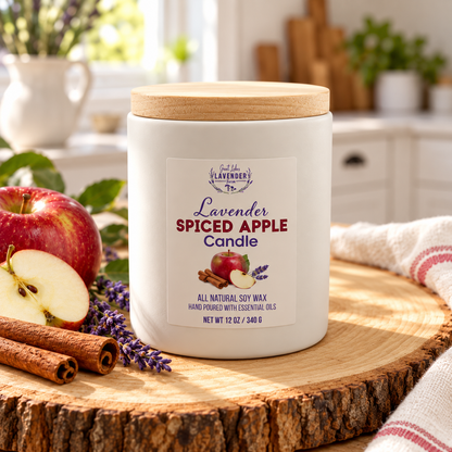 Lavender Spiced Apple Ceramic Candle