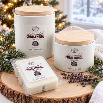 Lavender Christkindl Ceramic Candle