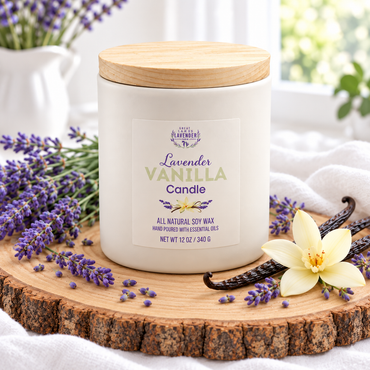 Lavender Vanilla Ceramic Candle
