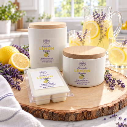 Lavender Lemon Ceramic Candle