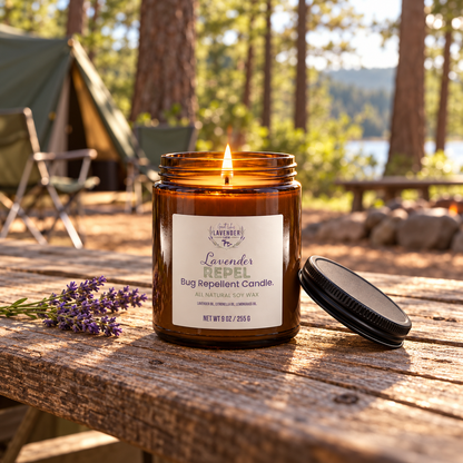 Lavender Repel Ceramic Candle